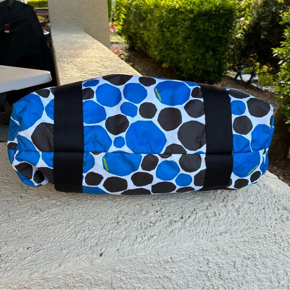 Stylish Blue and Black Polka Dot Tote Bag - Picture 7 of 11